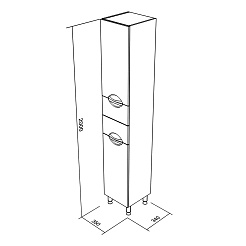 Bas Мебель для ванной "Ария 60" Балтика с пеналом – фотография-11